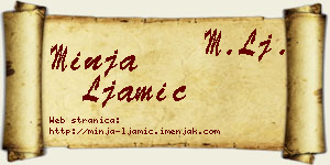Minja Ljamić vizit kartica
